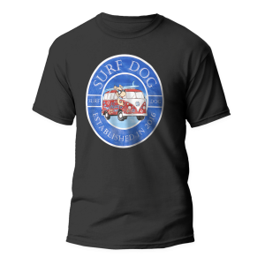 Surfdog Round Badge T-Shirt
